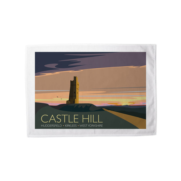 Castle Hill, Huddersfield, Yorkshire Tea Towel