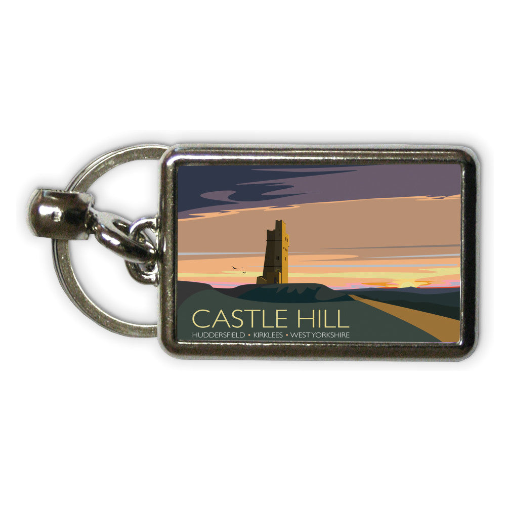 Castle Hill, Huddersfield, Yorkshire Metal Keyring