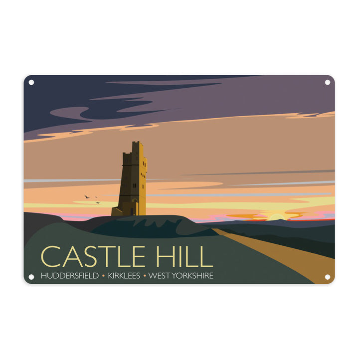 Castle Hill, Huddersfield, Yorkshire Metal Sign