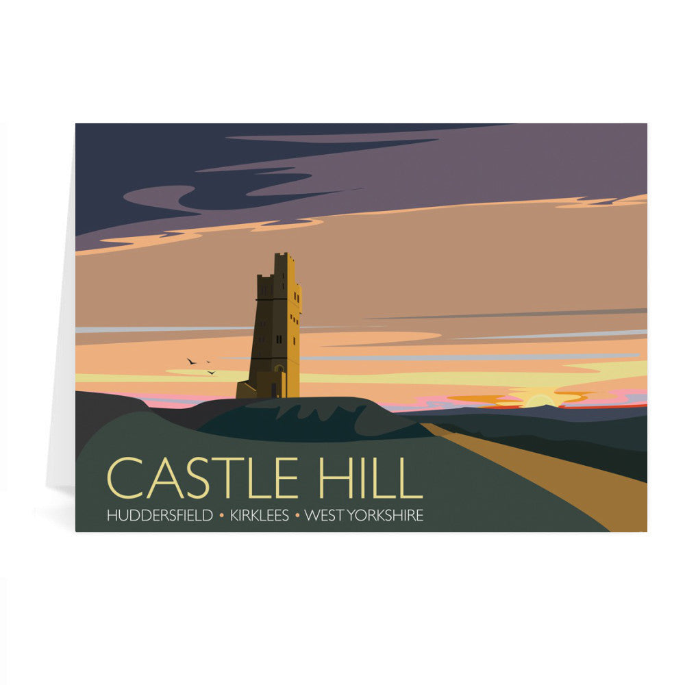 Castle Hill, Huddersfield, Yorkshire Greeting Card 7x5
