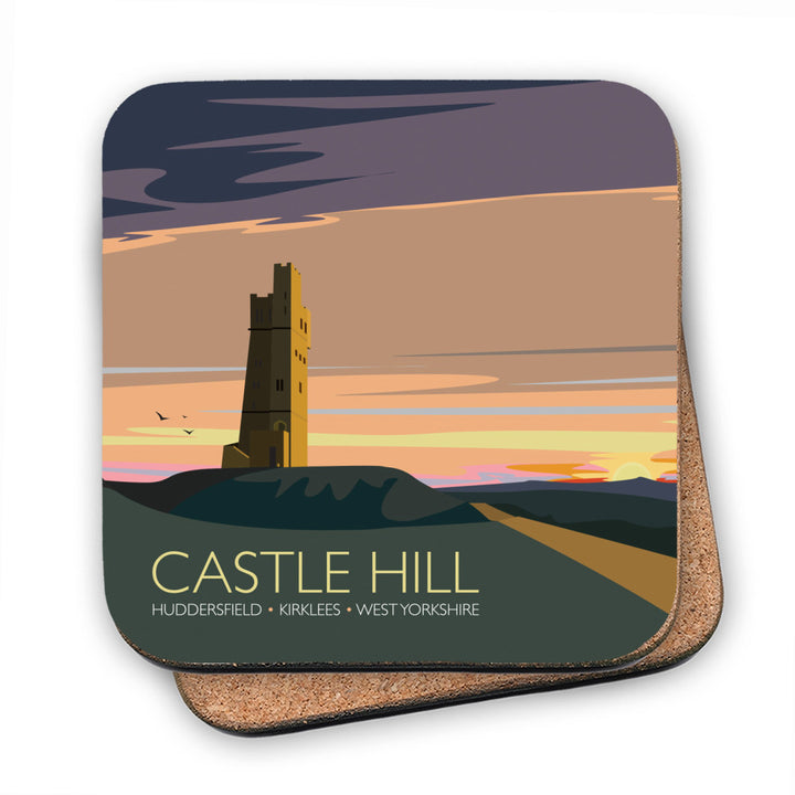 Castle Hill, Huddersfield, Yorkshire MDF Coaster