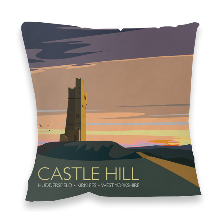 Castle Hill, Huddersfield, Yorkshire Fibre Filled Cushion