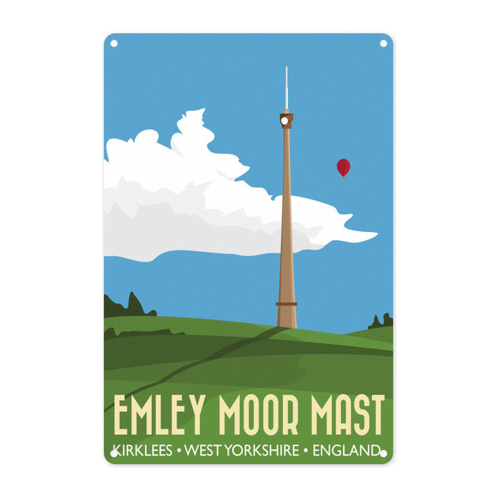 The Emley Moor Mast, Kirklees, Yorkshire Metal Sign