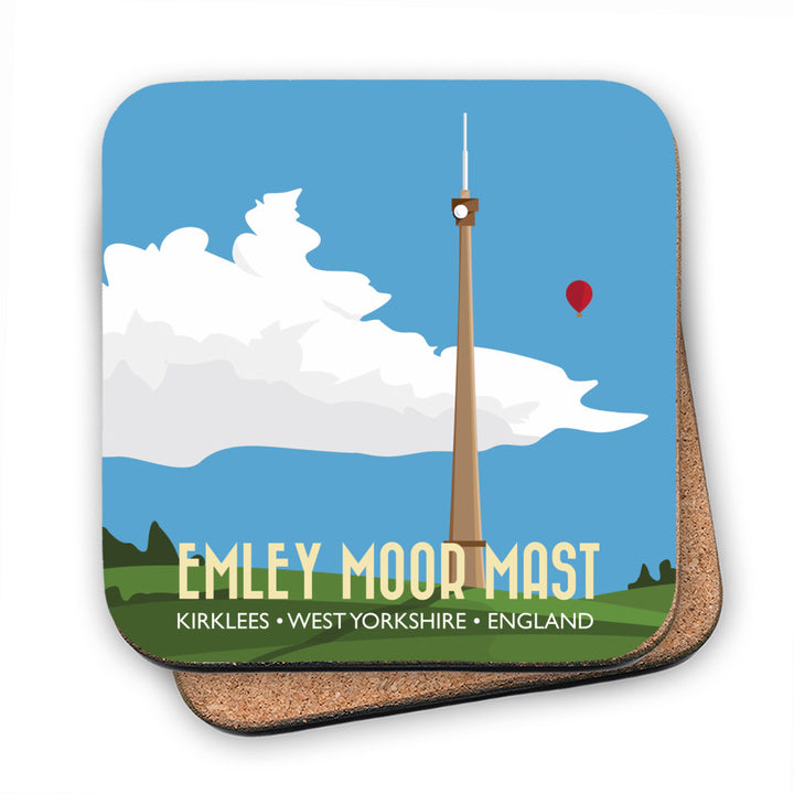 The Emley Moor Mast, Kirklees, Yorkshire MDF Coaster