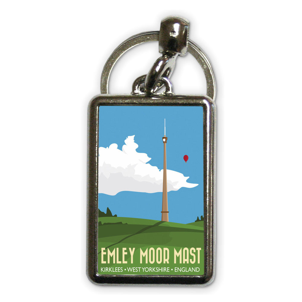 The Emley Moor Mast, Kirklees, Yorkshire Metal Keyring