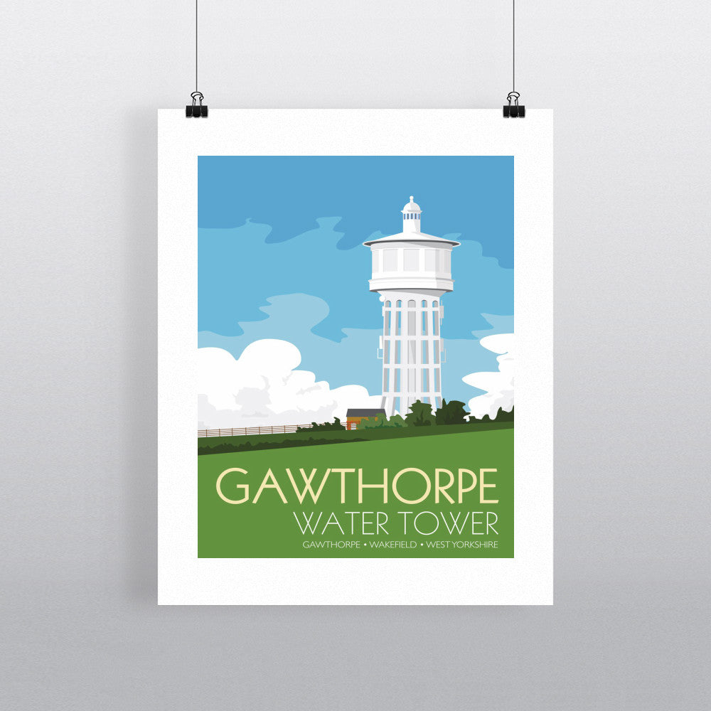 The Gawthorpe Water Tower, Wakefield, Yorkshire - Art Print