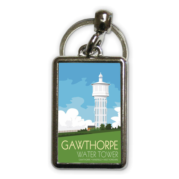 The Gawthorpe Water Tower, Wakefield, Yorkshire Metal Keyring