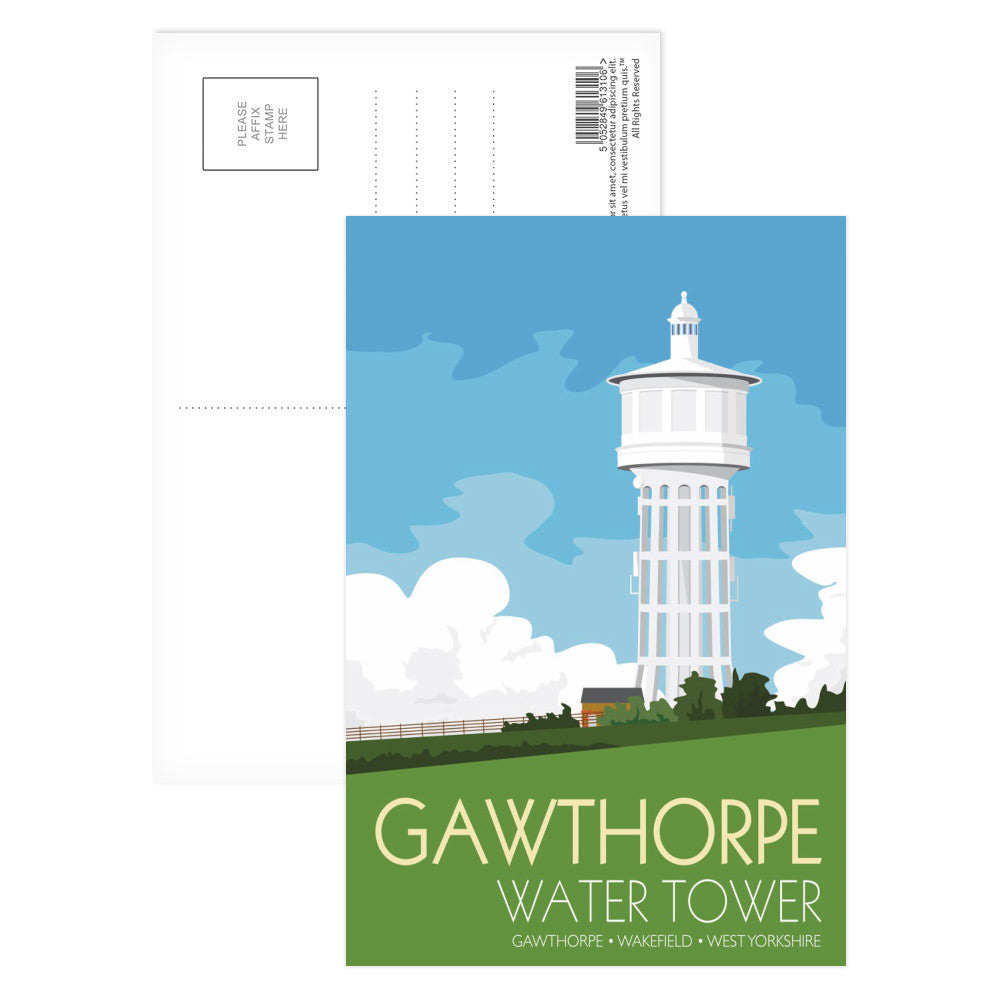 The Gawthorpe Water Tower, Wakefield, Yorkshire Postcard Pack