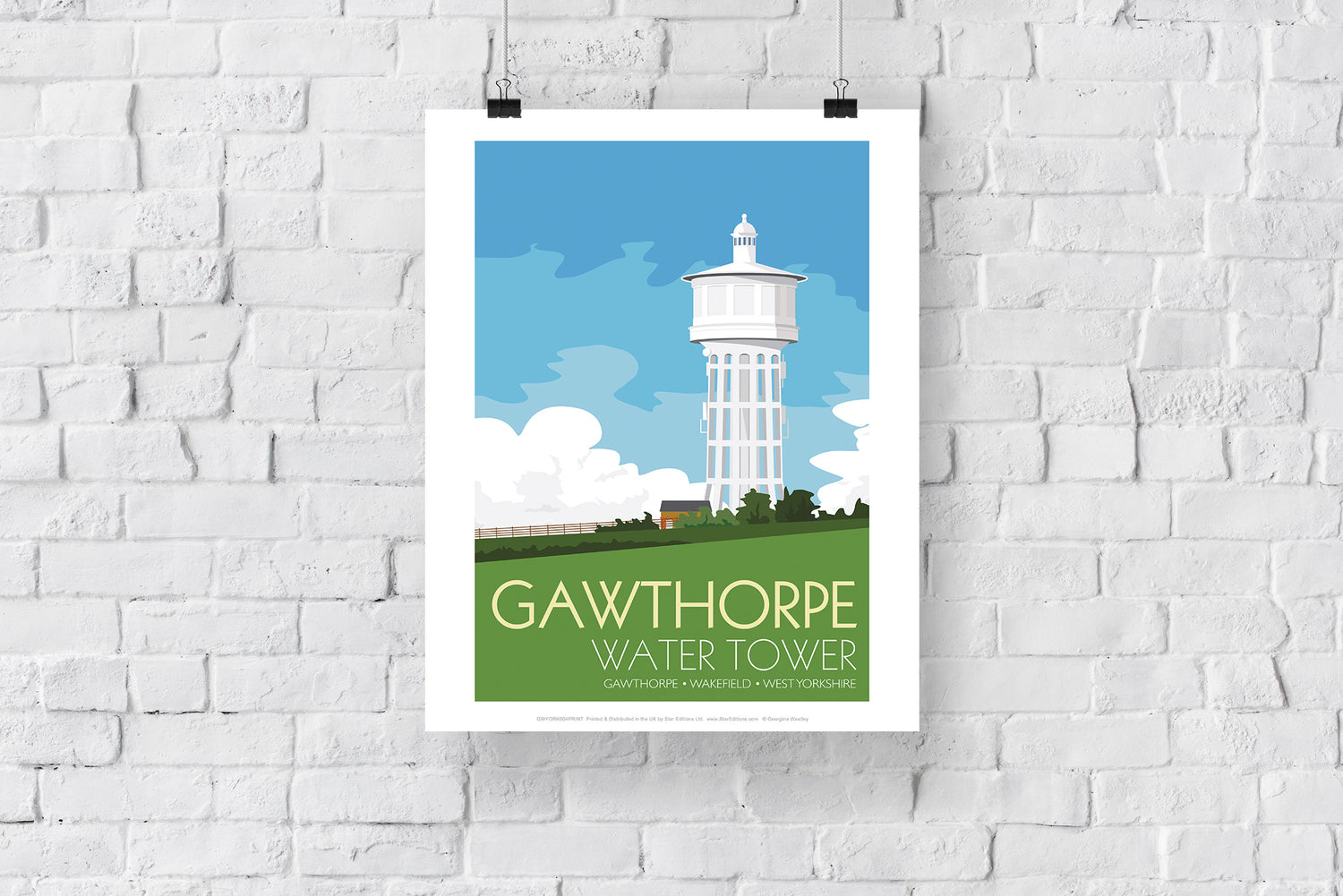 The Gawthorpe Water Tower, Wakefield, Yorkshire - Art Print