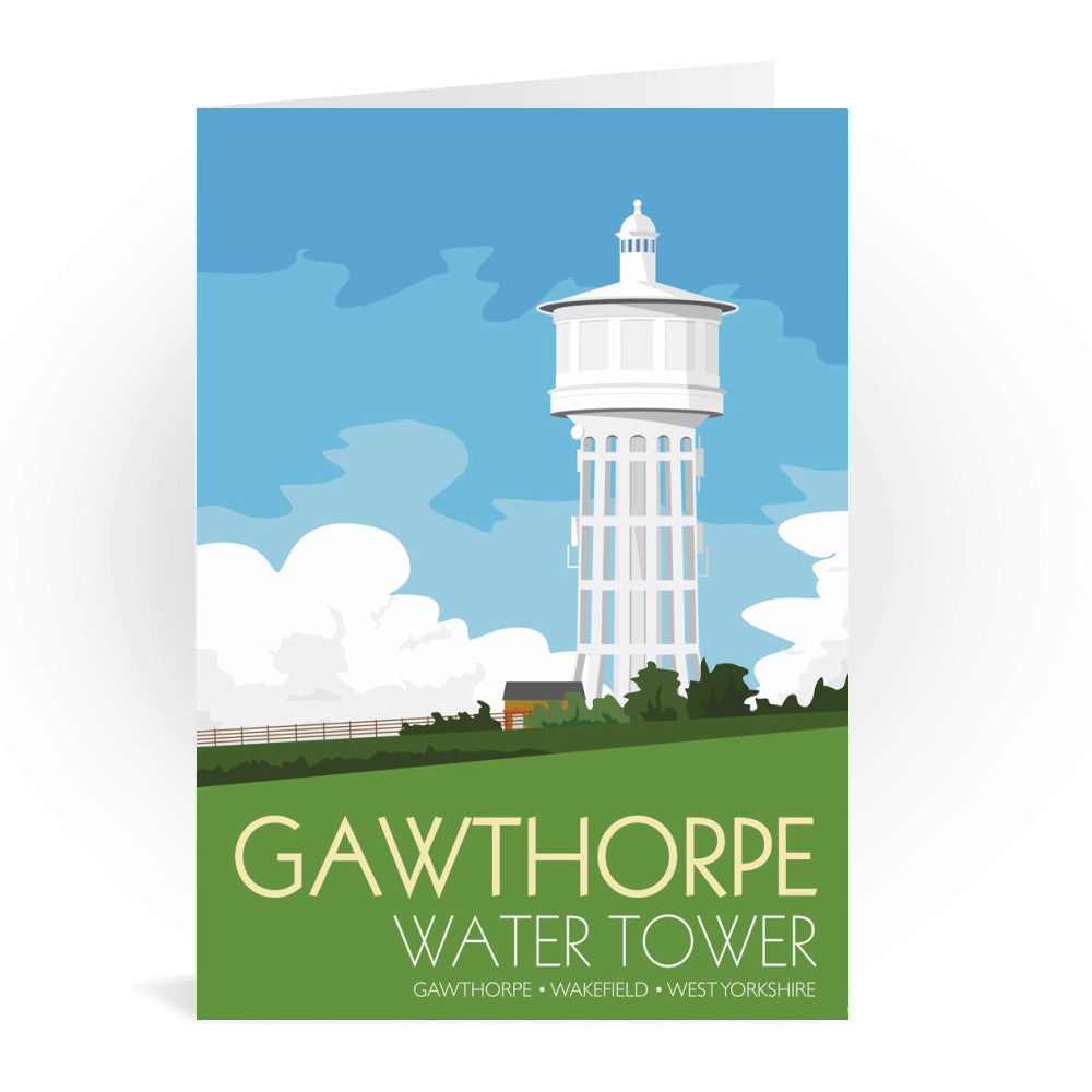 The Gawthorpe Water Tower, Wakefield, Yorkshire Greeting Card 7x5