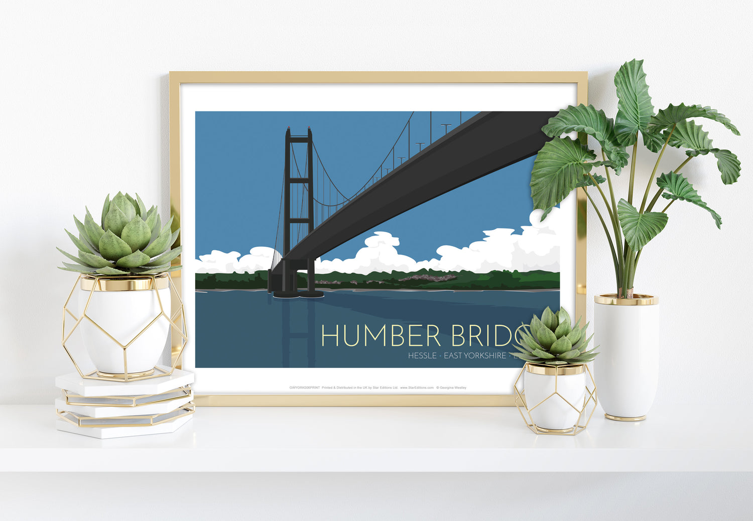 The Humber Bridge, Yorkshire - Art Print