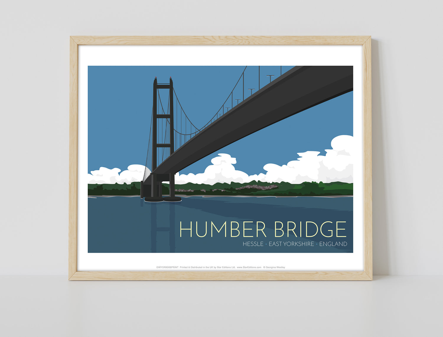 The Humber Bridge, Yorkshire - Art Print