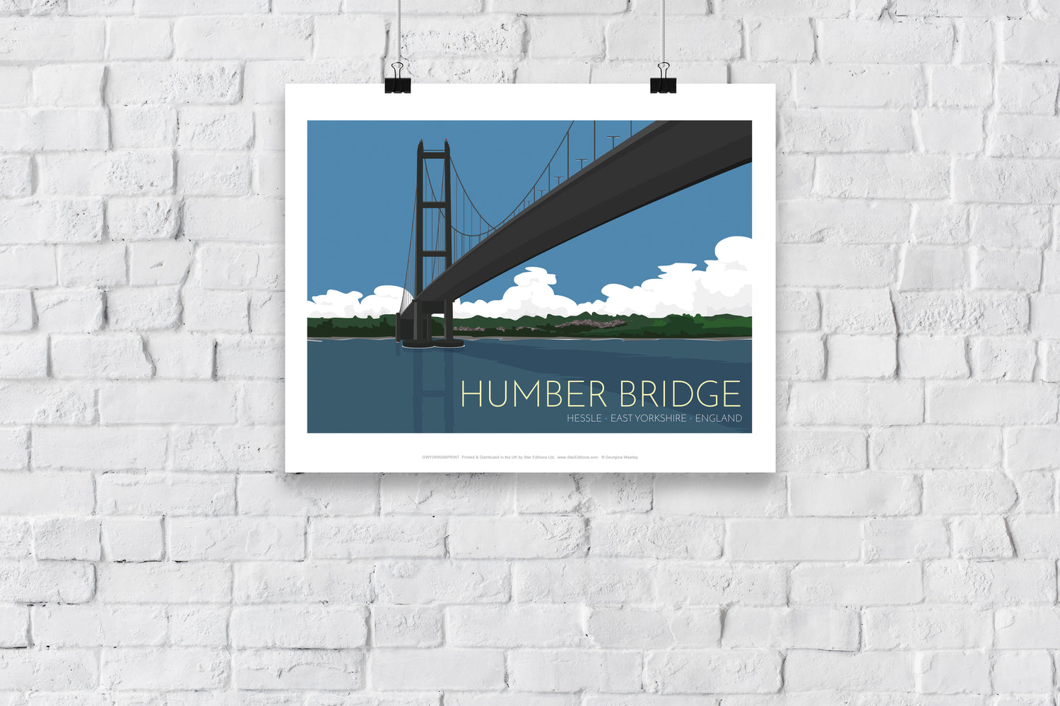 The Humber Bridge, Yorkshire - Art Print