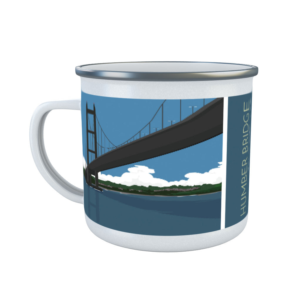 The Humber Bridge, Yorkshire Enamel Mug