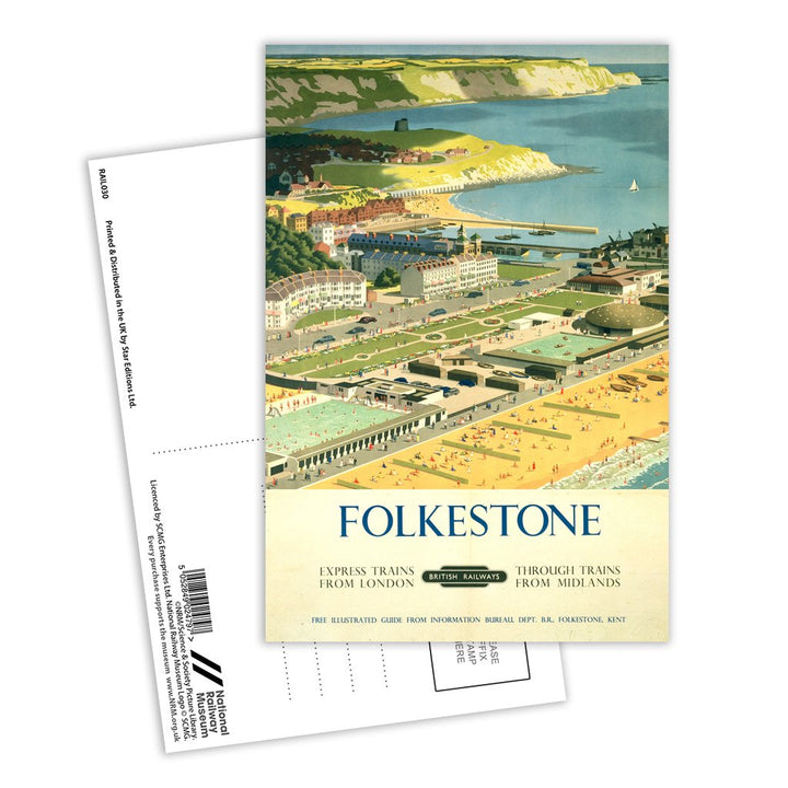Folkestone View from the Air Postcard Pack of 8