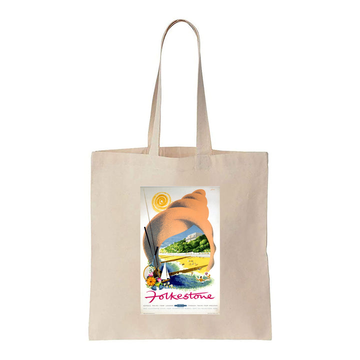 Folkestone in a Shell - Canvas Tote Bag
