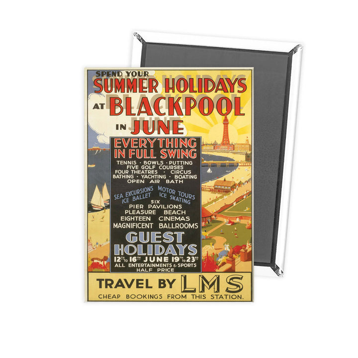 Blackpool in June Fridge Magnet