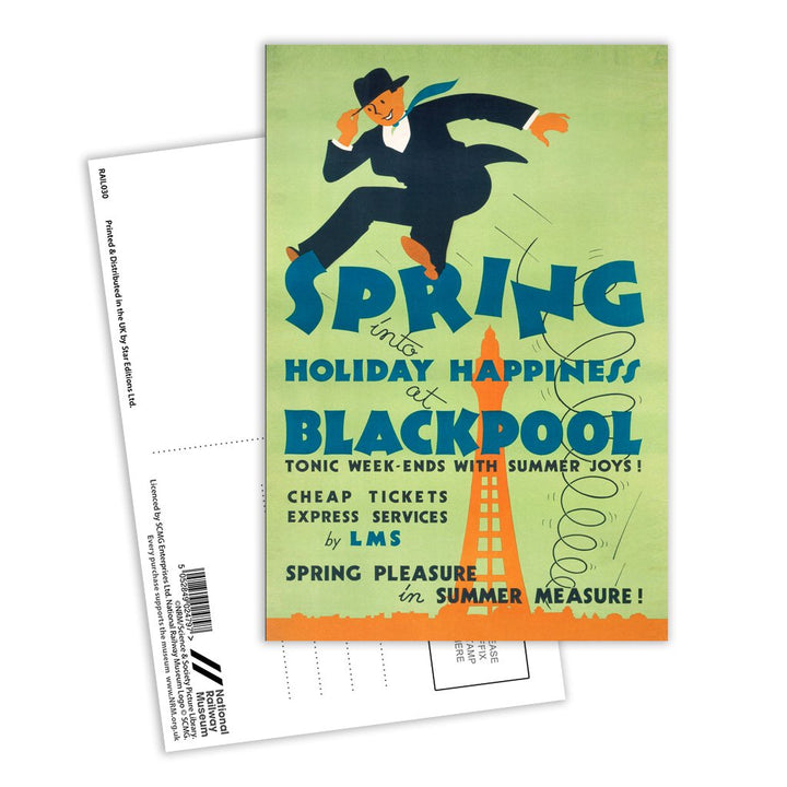 Blackpool, Holiday Happiness Postcard Pack of 8