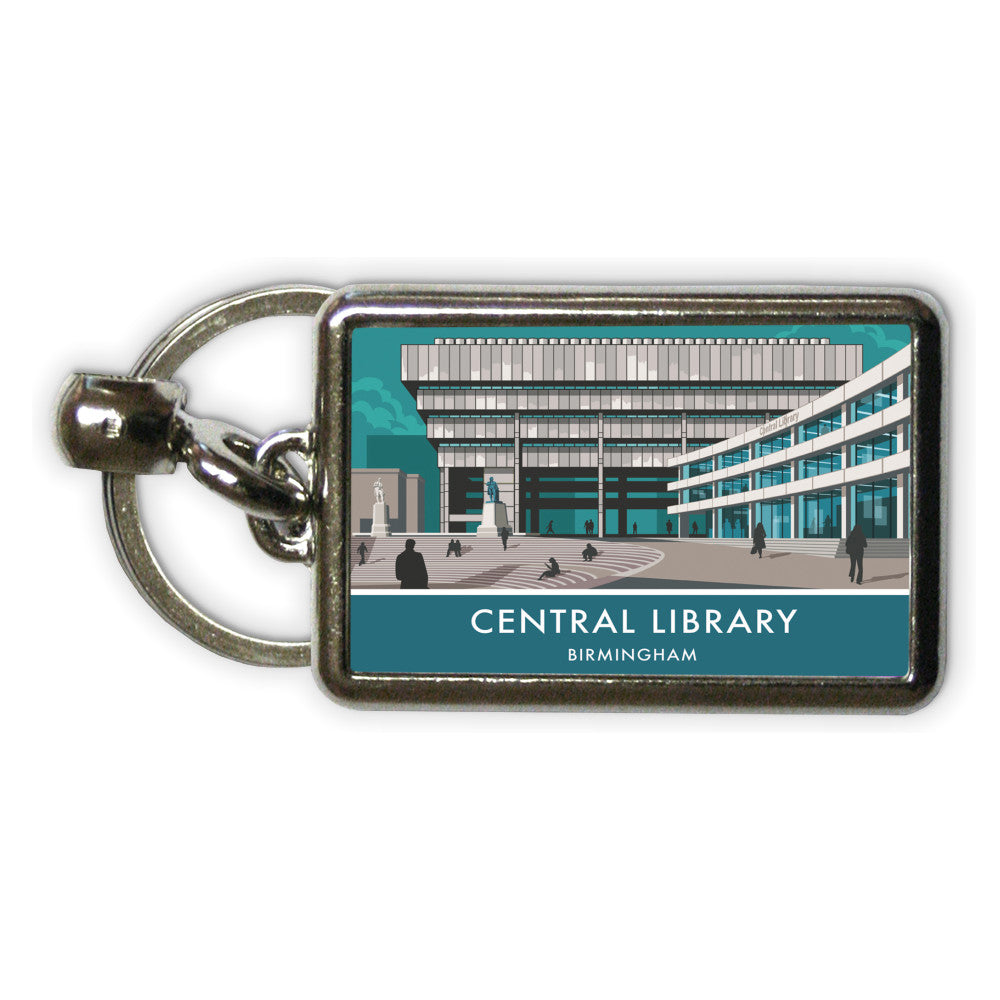 Central Library, Birmingham, West Midlands Metal Keyring
