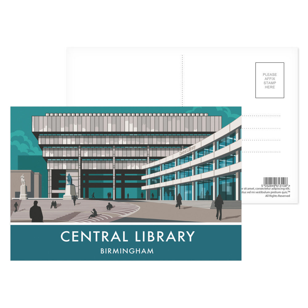 Central Library, Birmingham, West Midlands Postcard Pack