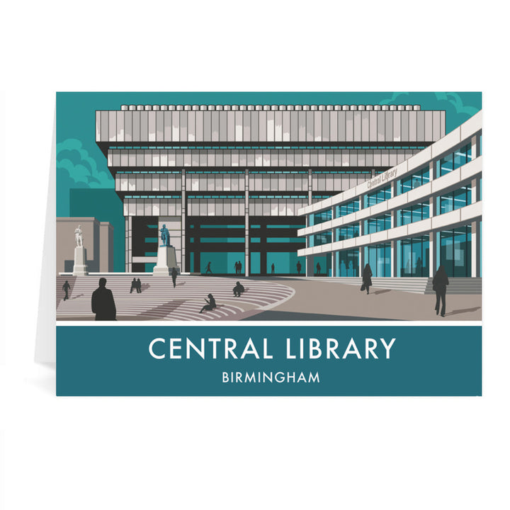 Central Library, Birmingham, West Midlands Greeting Card 7x5