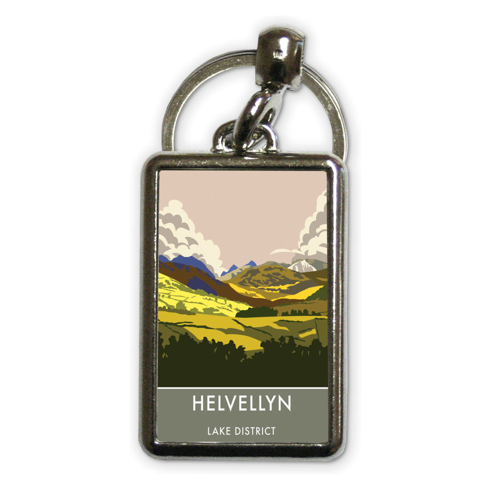 Helvellyn, Lake District, Cumbria Metal Keyring