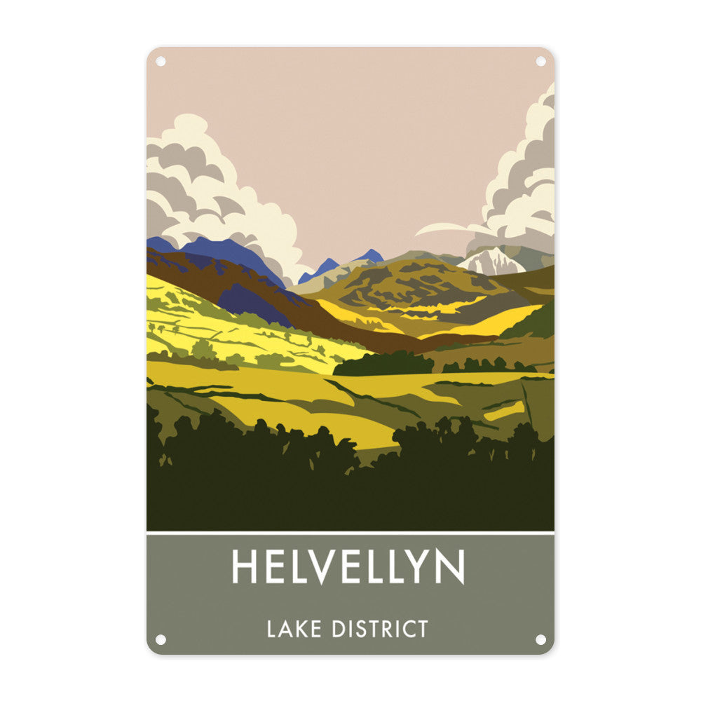 Helvellyn, Lake District, Cumbria Metal Sign