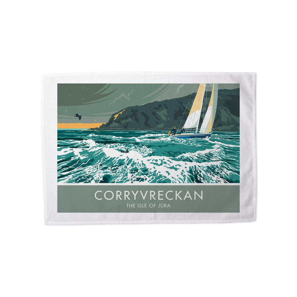 Corryvreckan, The Isle of Jura, Scotland Tea Towel