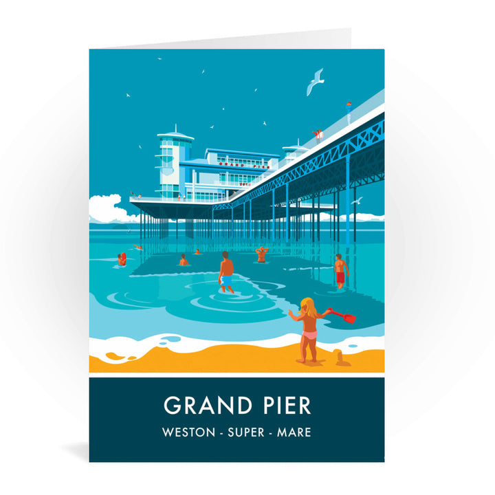 Grand Pier, Weston Super Mare, Somerset Greeting Card 7x5