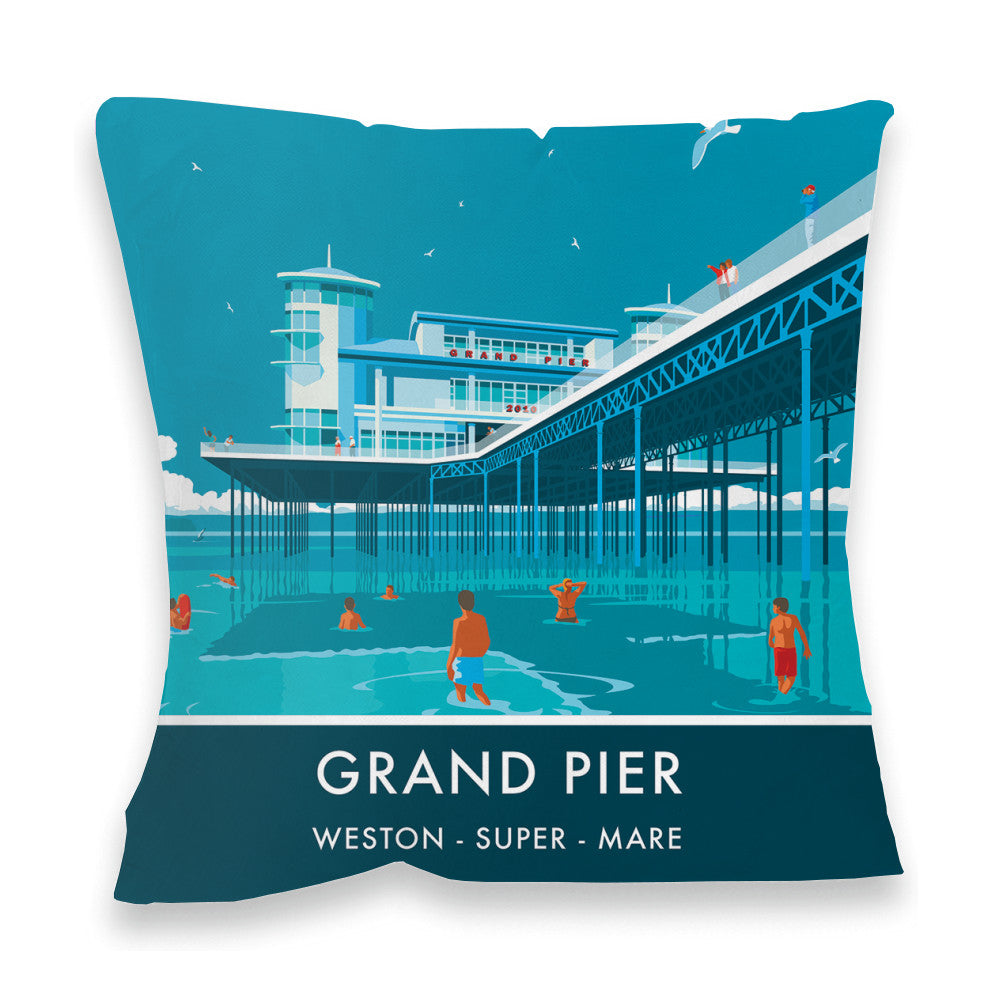 Grand Pier, Weston Super Mare, Somerset Fibre Filled Cushion