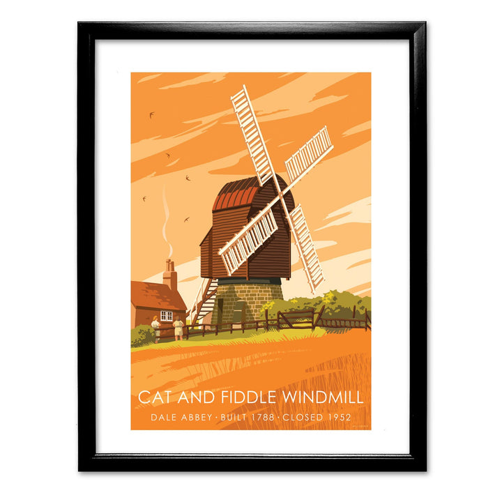 Cat And Fiddle Windmill Art Print