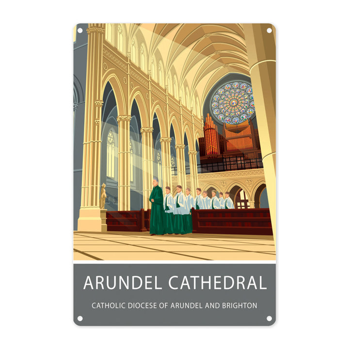 Arundel Cathedral, Arundel, Sussex Metal Sign