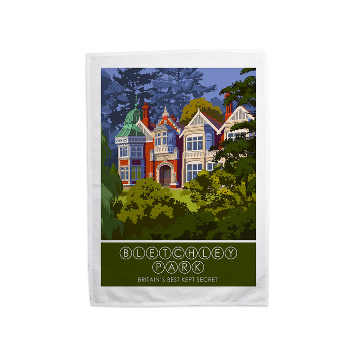 Bletchley Park, Bletchley, Buckinghamshire Tea Towel