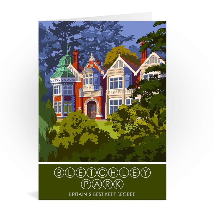 Bletchley Park, Bletchley, Buckinghamshire Greeting Card 7x5