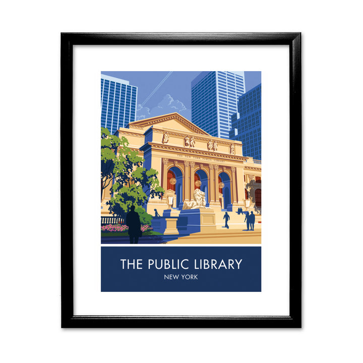 The Public Library, New York 11x14 Framed Print (Black)