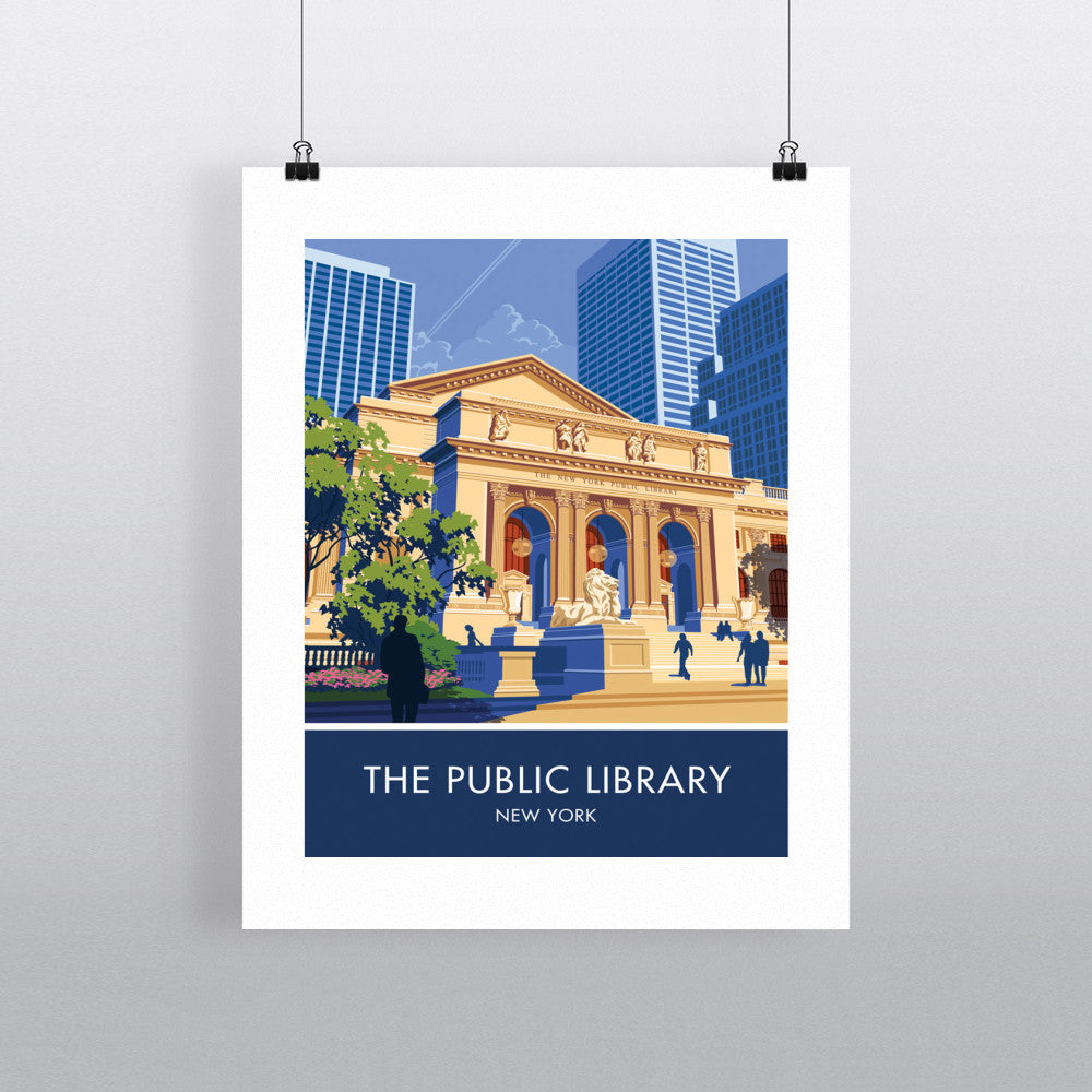 The Public Library, New York 90x120cm Fine Art Print