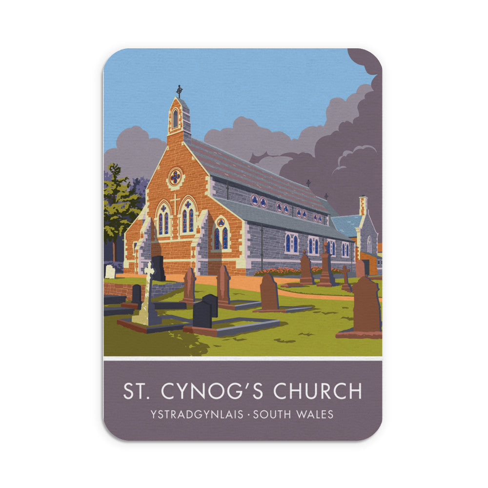 St Cynogs Church, Wales Mouse mat