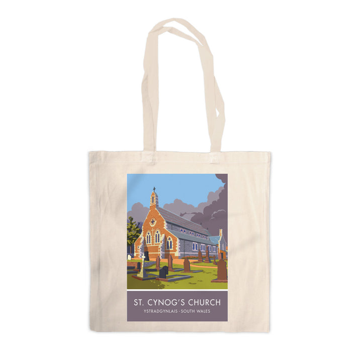 St Cynogs Church, Wales Canvas Tote Bag