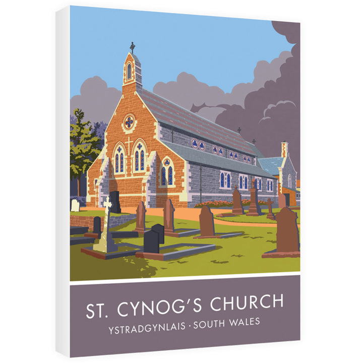 St Cynogs Church, Wales 60cm x 80cm Canvas