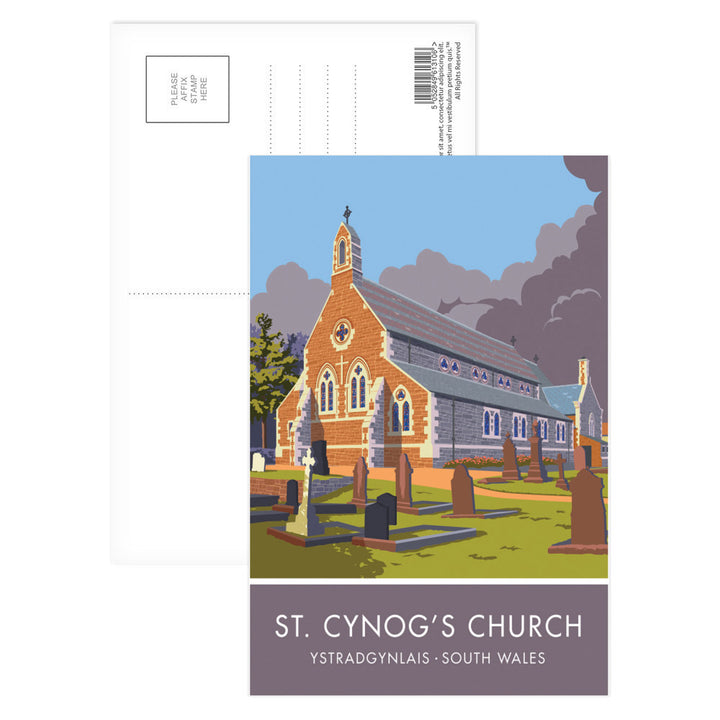 St Cynogs Church, Wales Postcard Pack