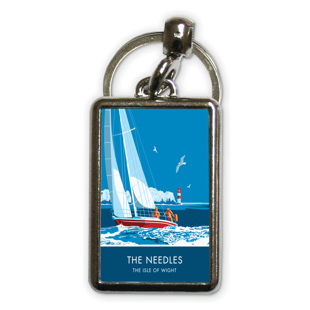 The Needles, Isle Of Wight Metal Keyring
