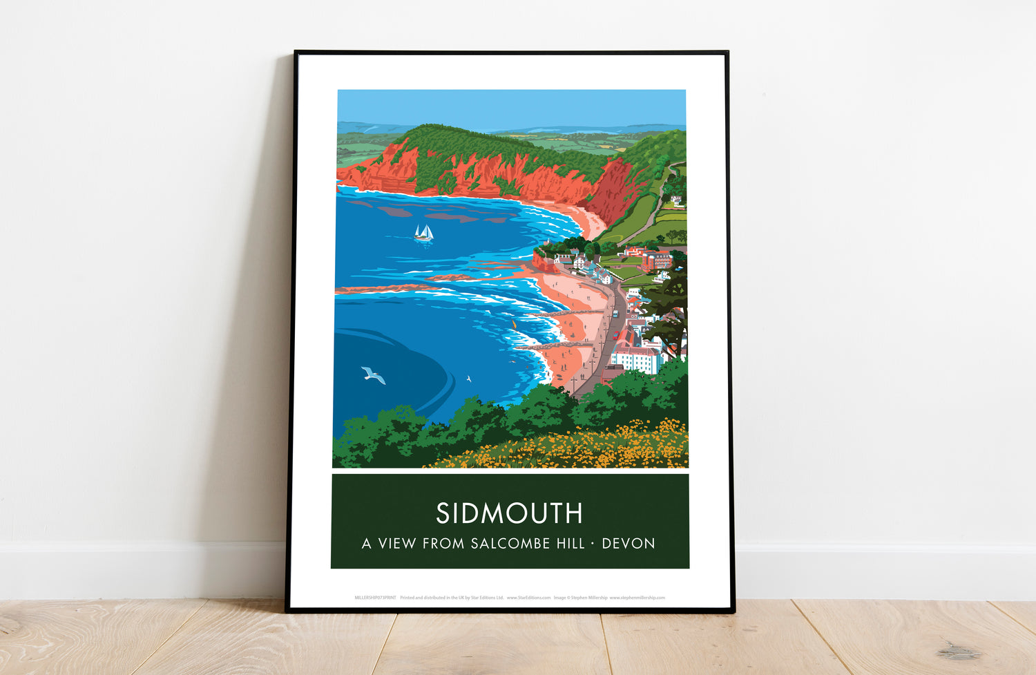 Salcombe Hill, Sidmouth, Devon - Art Print
