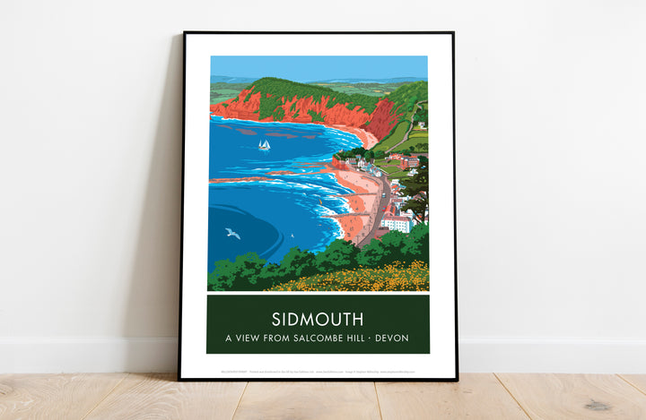 Salcombe Hill, Sidmouth, Devon - Art Print
