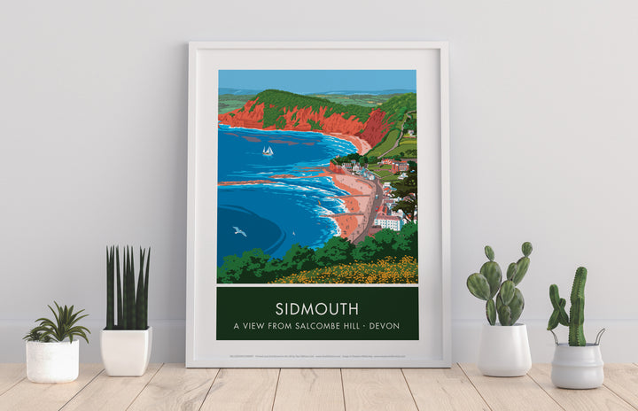 Salcombe Hill, Sidmouth, Devon - Art Print