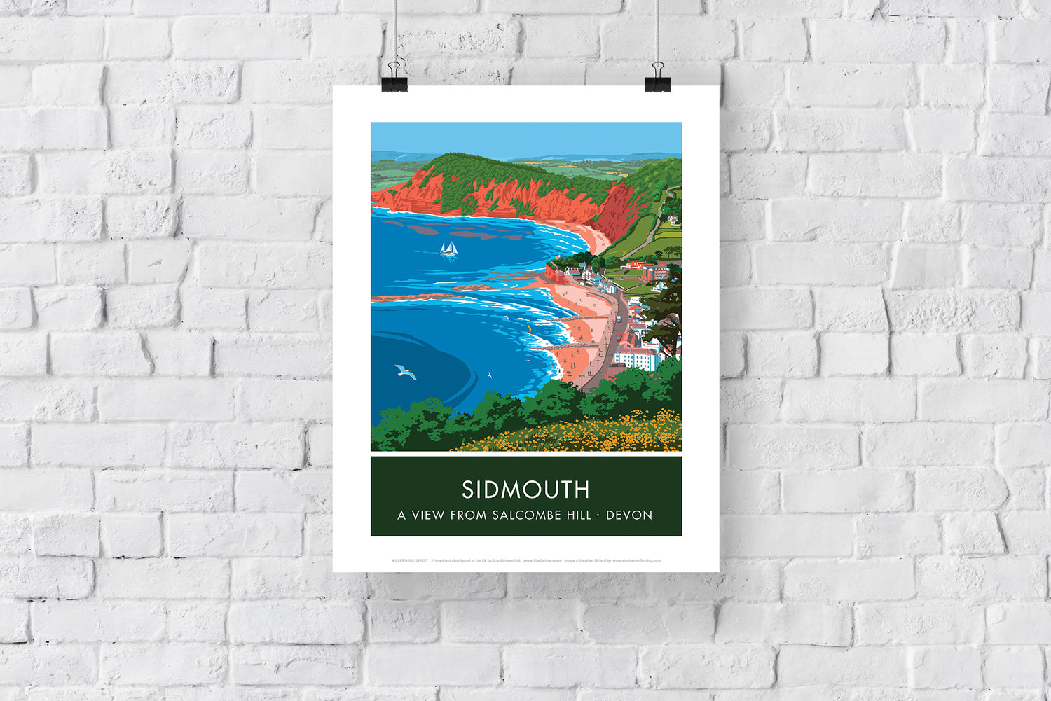 Salcombe Hill, Sidmouth, Devon - Art Print