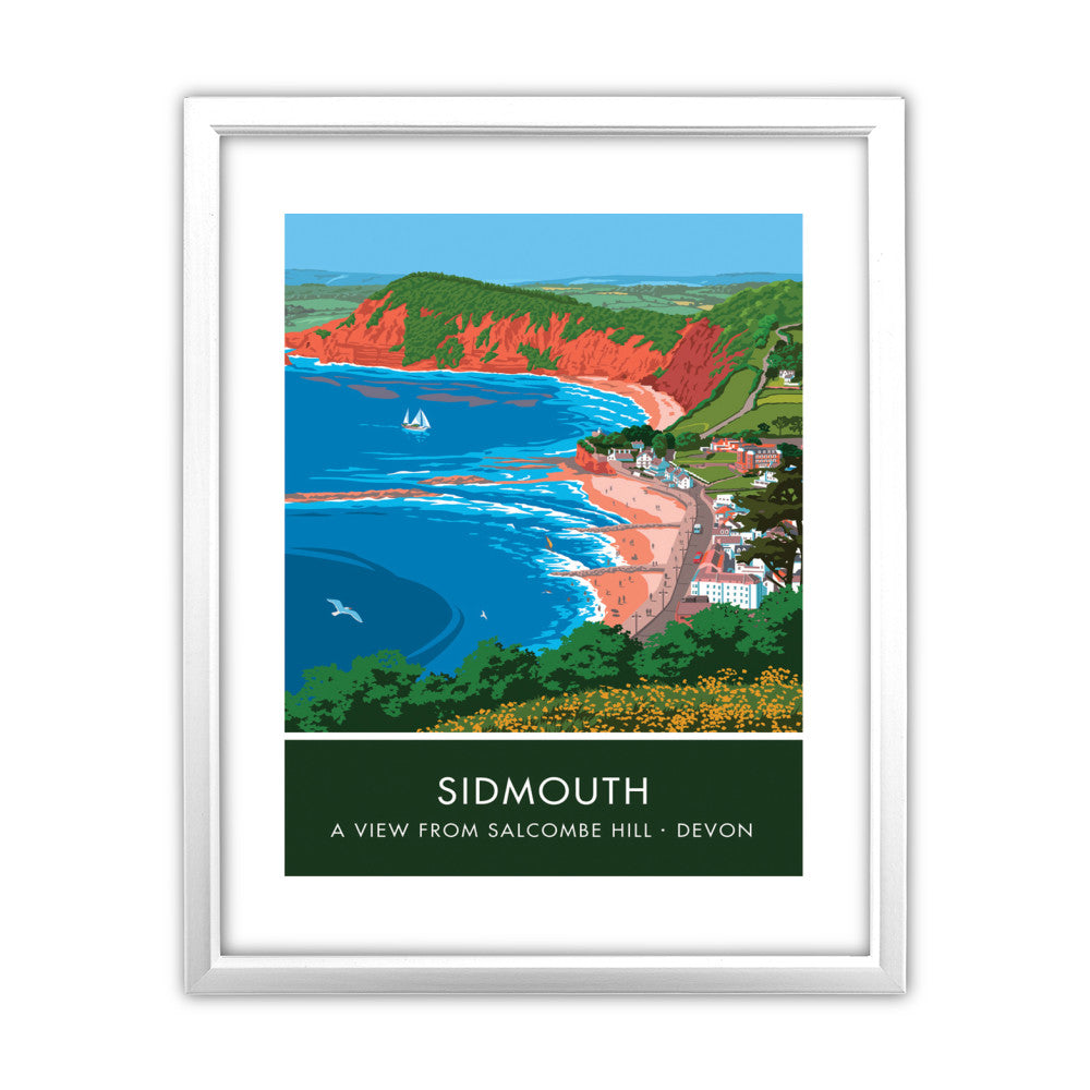 Salcombe Hill, Sidmouth, Devon - Art Print