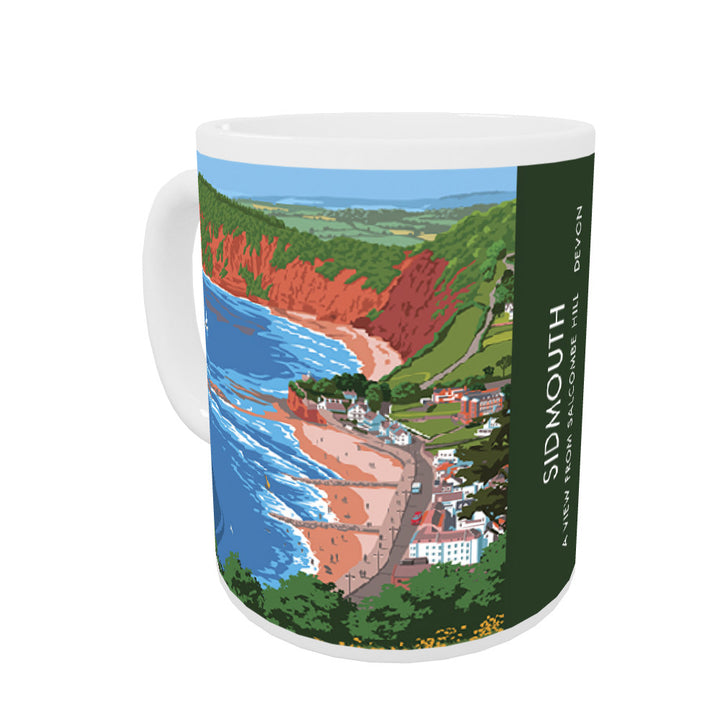 Salcombe Hill, Sidmouth, Devon Coloured Insert Mug