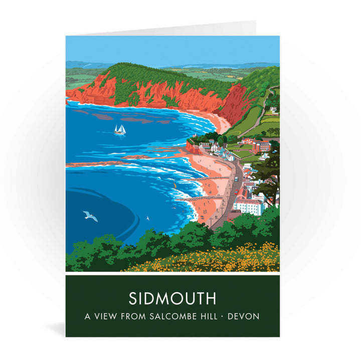 Salcombe Hill, Sidmouth, Devon Greeting Card 7x5