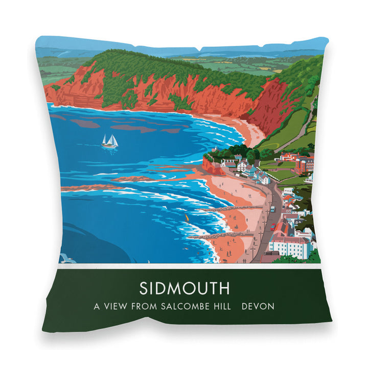 Salcombe Hill, Sidmouth, Devon Fibre Filled Cushion