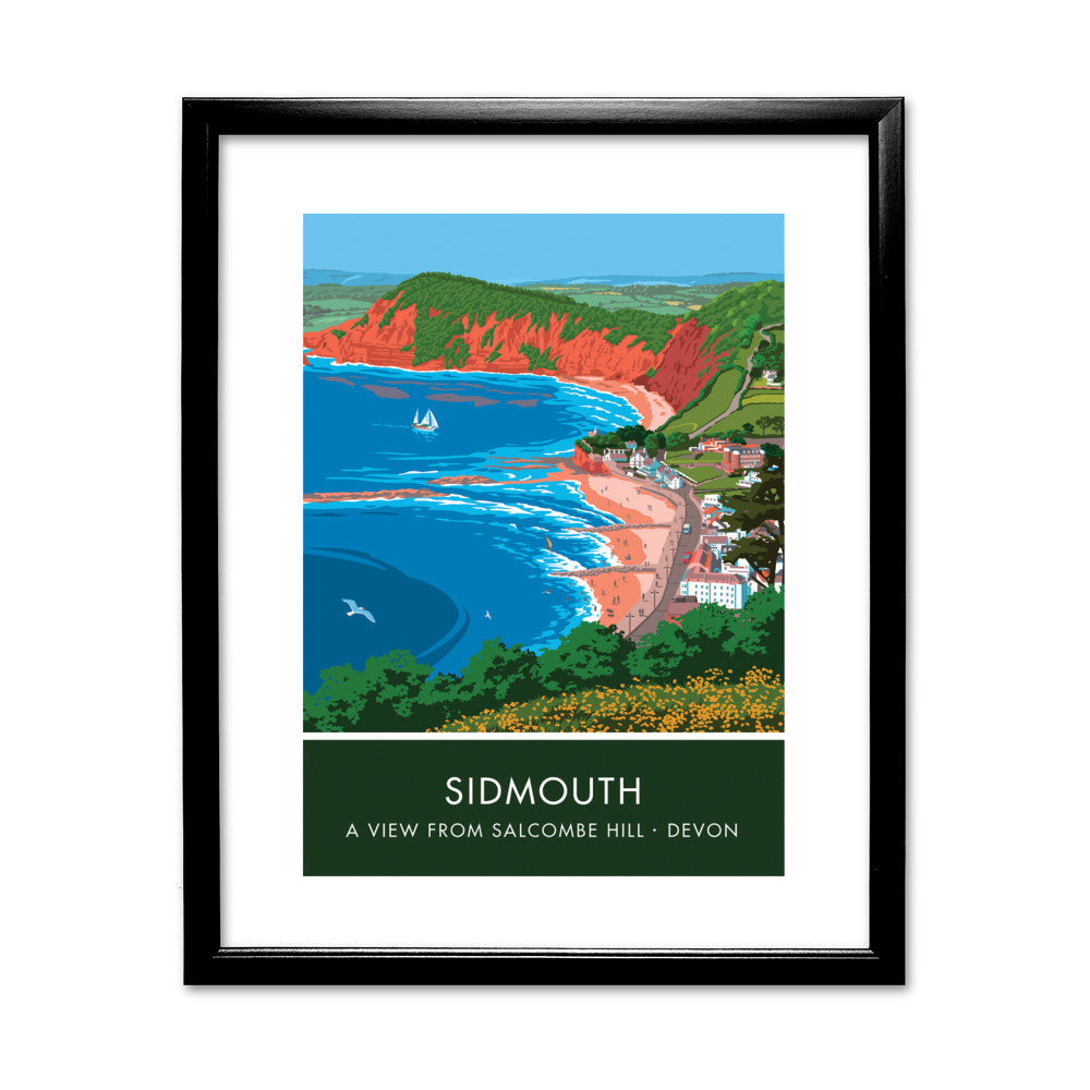 Salcombe Hill, Sidmouth, Devon - Art Print